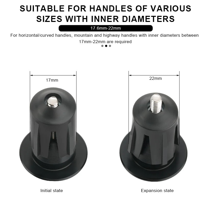 1 Pair Bike Grip Handle Bar End Cap Multicolor Aluminium Alloy BMX MTB Road Bicycle Handle Bar End Cap Cycling Accessories