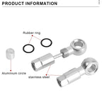Bicycle Hydraulic Brake Banjo Fitting Stainless Steel Bike Hydraulic Cable End Connector Banjo Set Cycling Oil Needle Olive Head