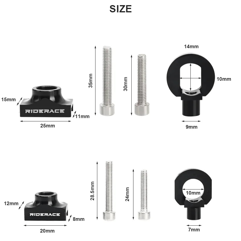 Bicycle Chain Tensioner Fastener Aluminum Alloy Bike Chain Tension Guard Bolt Screw Single Speed Adjuster Cycling Accessories