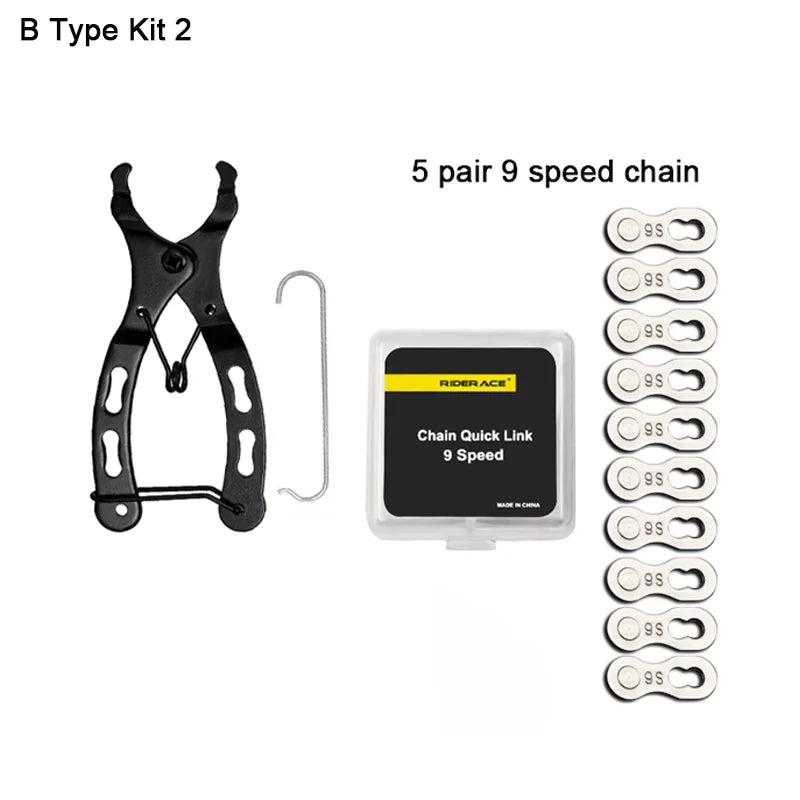 Bicycle Repair Tool Set Chain Wear Checker 6/7/8/9/10/11 Speed Joint Magic Buckle MTB Chain Link Plier Bike Buckle Chain Breaker