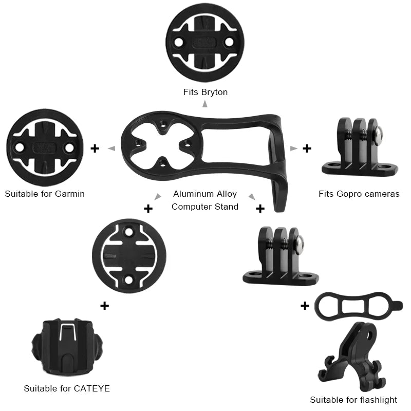 Bicycle Computer Camera Holder Cycling Handlebar Extension Mount MTB Road Bike Bracket For Garmin Bryton CATEYE GoPro