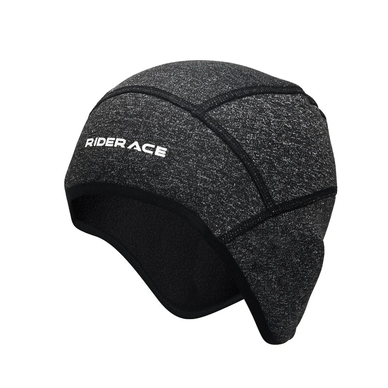 Winter Fleece Cycling Cap Windproof Thermal Skull Cap Cycling Helmet Liner Outdoor Sport Hat Running Skiing Motocycle Headwear