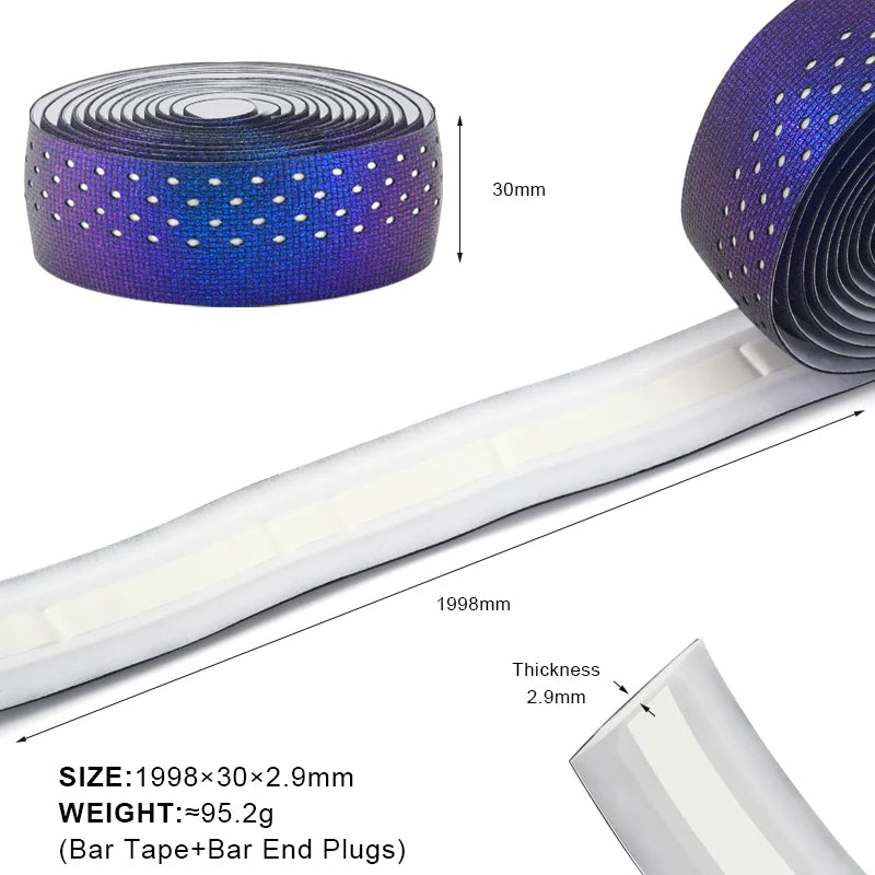 1 Pair Road Bike Handlebar Tape Shock Absorbing Ultralight Anti-Slip Wear-Resistant Strap Bicycle Handlebar Straps Comfortable