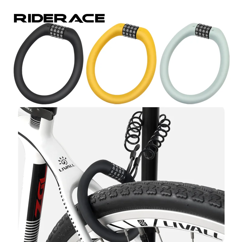 Bicycle Lock 4 Digit Password Bike Lock Waterproof Durable Outdoor Riding High Security Anti-Theft For Scooter Electric E-Bike