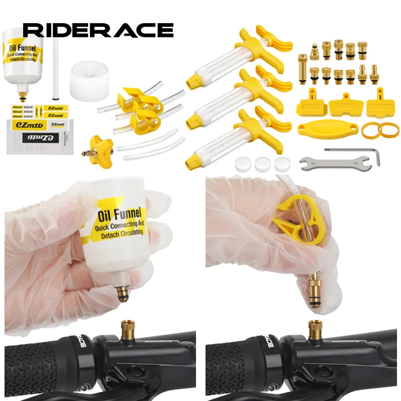 Bicycle Brake Oil Bleed Kit Tools For SHIMANO TEKTRO SRAM NUTT Series Bike Hydraulic Disc Brake Oil Bleed Kit Brake Repair Tools