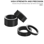 5Pcs/Set Bicycle Headset Stem Spacers Carbon Fiber 1/8" 28.6mm Mountain Road Bike Stem Washers Ultralight MTB Front Fork Washer