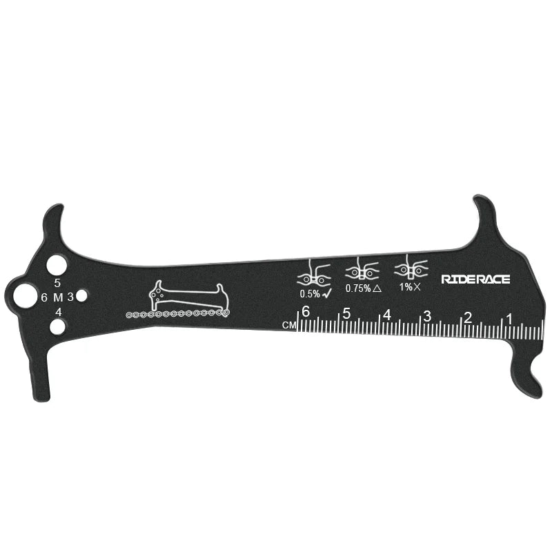 Bicycle Chain Checker Aluminum Alloy Road Bike Chain Wear Indicator Ruler Repair Tool Cycling Chain Gauge Measurement Checker