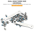 30/50Pcs Bicycle Pedal Anti-Skid Bolt With Offset Spanner Set M4 Steel Stud Pin Nail MTB Road Bike Hexagona Pedal Pin Screws Set