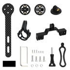 Bicycle Computer Holder Carbon Fiber Bracket Road Bike Stopwatch Speedometer Mount For Garmin Bryton Gopro Adapter Light Stand