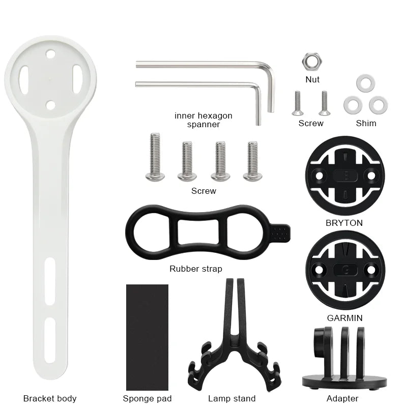 Bicycle Computer Mount Bracket Nylon Ultralight Bike Handlebar Stopwatch Speedometer Mount For Garmin Bryton Gopro Light Stand