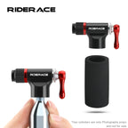 CO2 Pump For Bicycle Schrader Presta Adapter Aluminum Alloy Bike Tire Tube Pump With Insulated Sleeve Mini Lightweight Portable