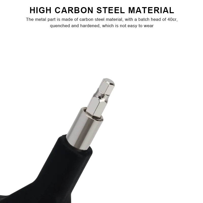6 In 1 Bike Hex Allen Wrench Y Shape 3 Way Interchangeable Bits Carbon Steel Bicycle Hand Repair Tool Kit T25 PH2 Screwdriver