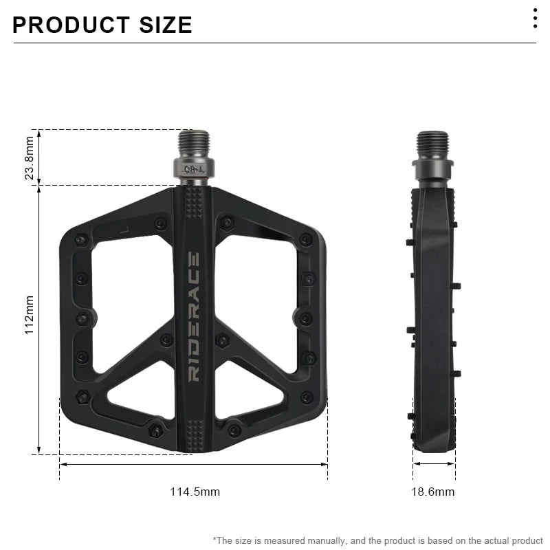 Bicycle Pedal Anti-Slip Ultralight Nylon DU Bearing For Road Mountain Bike Pedals Multicolor Flat Platform Cycling Accessories
