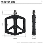 Bicycle Pedal Anti-Slip Ultralight Nylon DU Bearing For Road Mountain Bike Pedals Multicolor Flat Platform Cycling Accessories