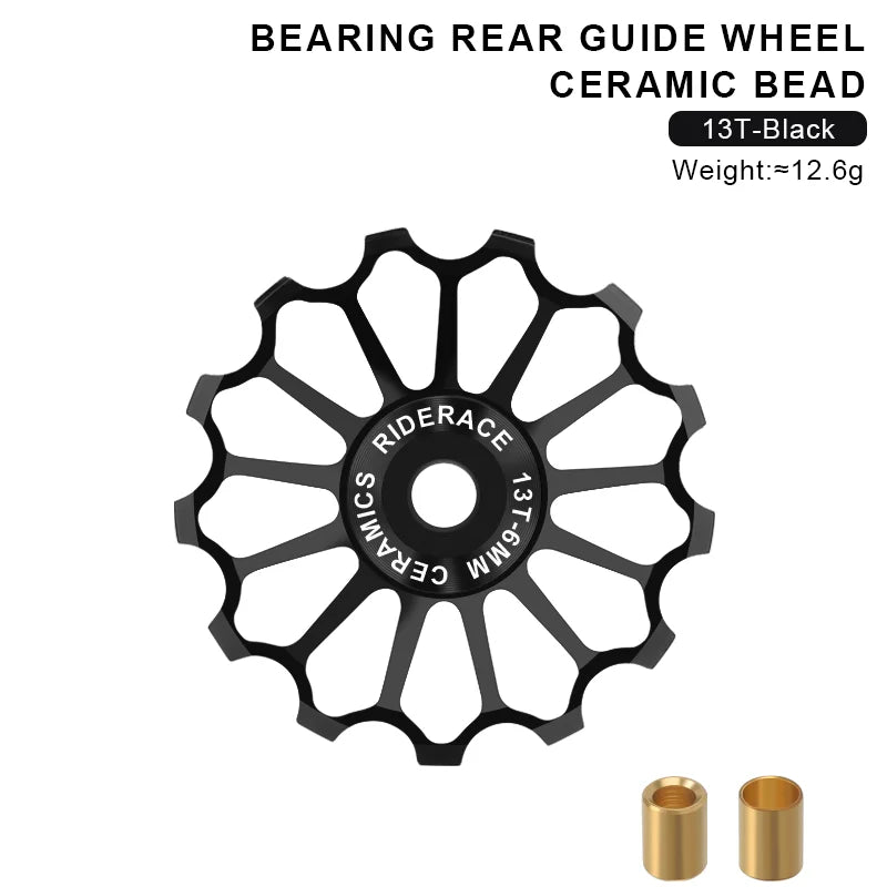 11/12/13/14/15/16T Bicycle Pulley Rear Derailleur Ceramic Bearing Lightweight Bike Wheel Guide Bearing Jockey Pulley For Shimano