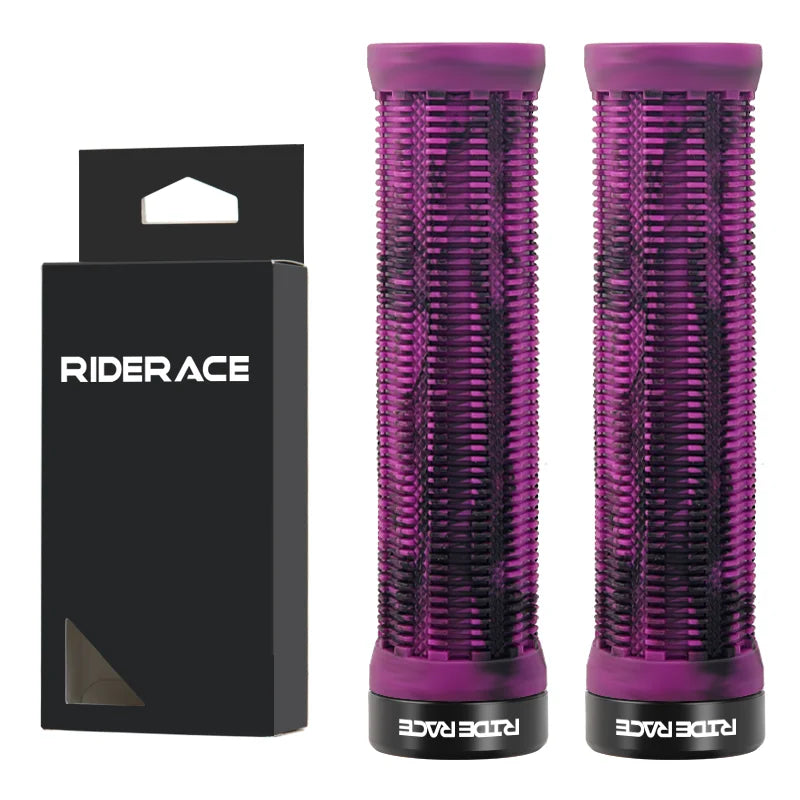 1Pair MTB Grips TPR Rubber Ergonomic Comfortable Mountain Bike Handlebar Grips Anti-Skid Shock-Absorbing Bicycle Handlebar Cover