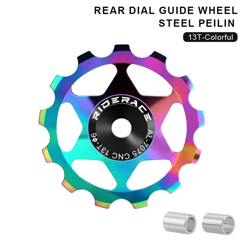 11T 13T Bicycle Pulley Rear Derailleur Multicolour MTB Road Bike Wheel Guide Bearing Jockey Pulley For Shimano Sram 4mm 5mm 6mm