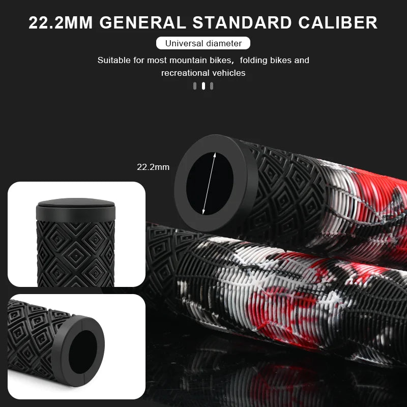 165mm Lengthening Bicycle Grips Rubber Soft Comfortable Non-Slip Shock-Absorbing Colorful Bike Grips For 22.2mm Scooter BMX