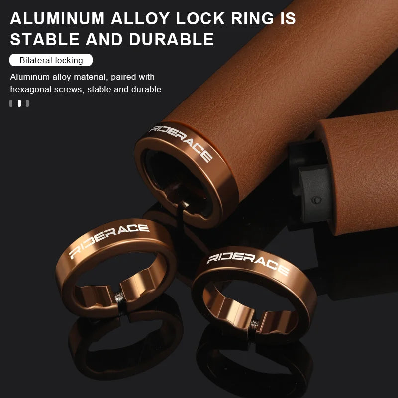 Bicycle Handlebar Cover Integrated Rubber Anti-Slip Shockproof Ergonomic MTB Mountain Bike Handle Bar Cuffs BMX Cycling Parts