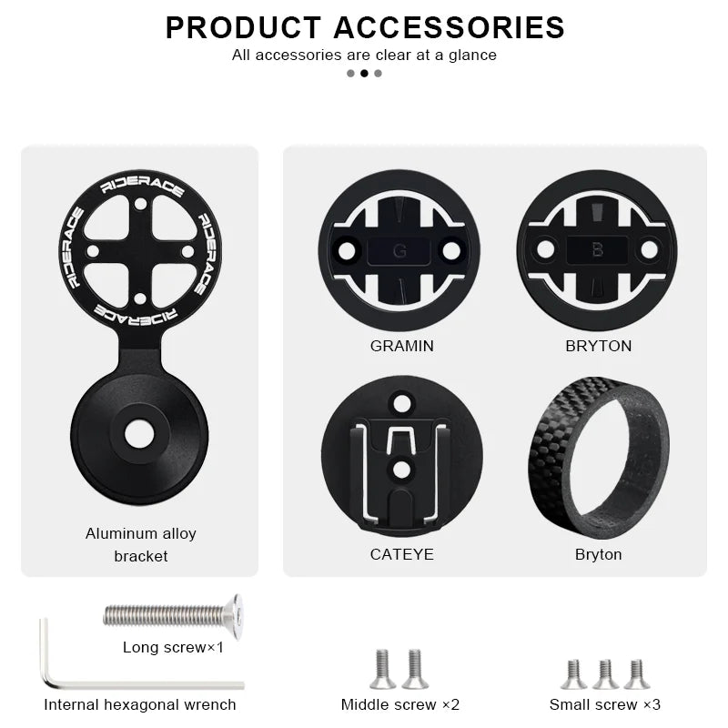 Bike Computer Mount For Garmin Edge Bryton Cateye Bicycle Headset Top Cap Stopwatch Speedometer Mount Bracket MTB Accessories