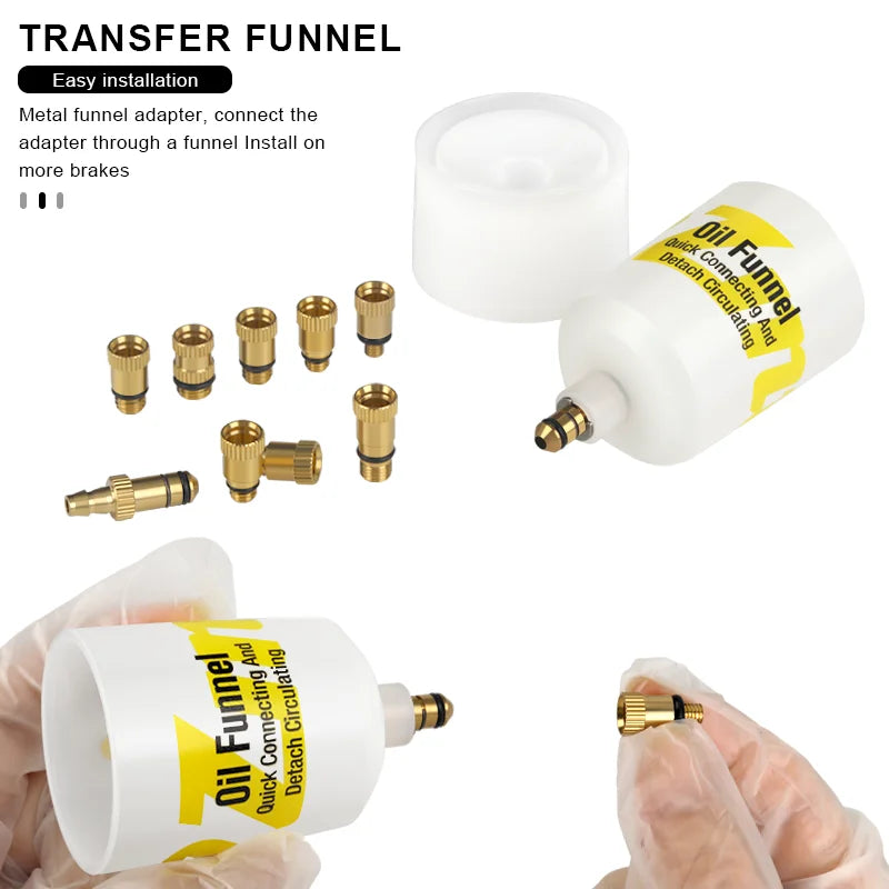 Bicycle Hydraulic Disc Brake Mineral Oil Bleed Kit Bike Oil Bleed Adapters Filling Joint Tools Cycling Repair Tool For SHIMANO
