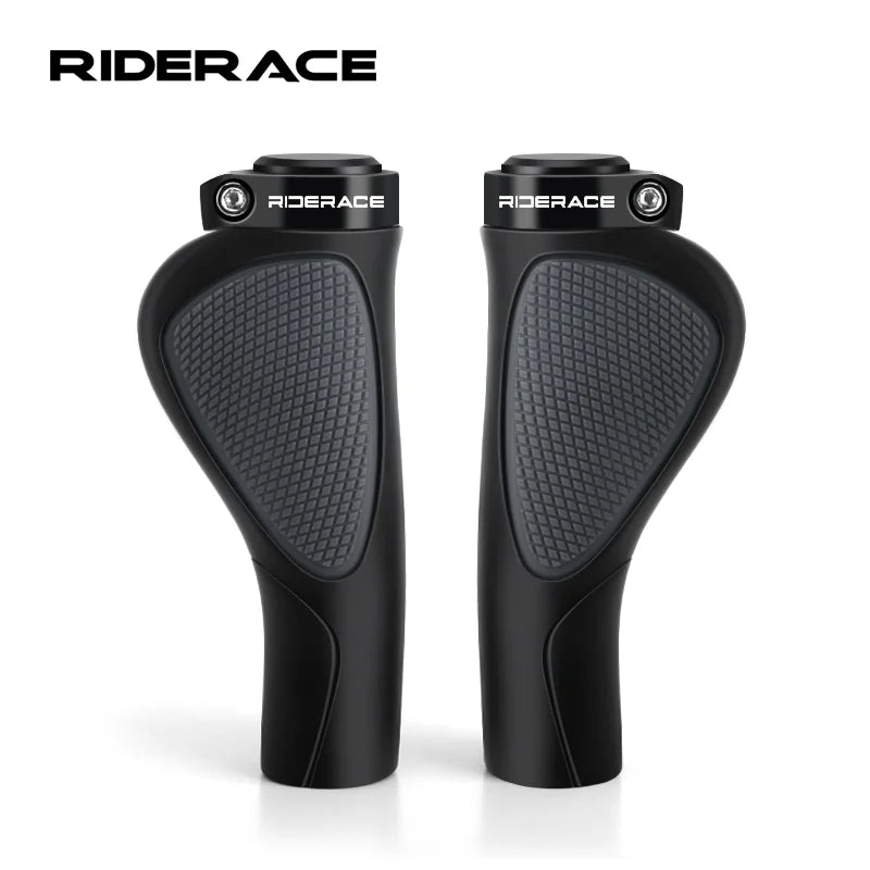 MTB Bike Grips Ergonomic Rubber Bicycle Handlebar Cover Anti-slip Shock Absorption Durable Integrated Lock-On Ends Cycling Parts