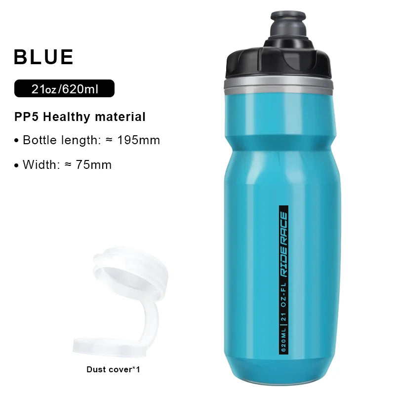 620ML Bike Water Bottle PP Dual Layer Insulated Thermal Cup Bicycle Bottle Portable Squeeze Drinking Outdoor Riding Sport Kettle