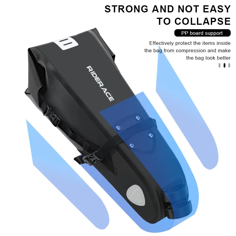 Bike Saddle Bag Large Capacity Waterproof Foldable Bicycle Saddle Pannier Bag Tail Rear Bag Outdoor Cycling Seat Accessories