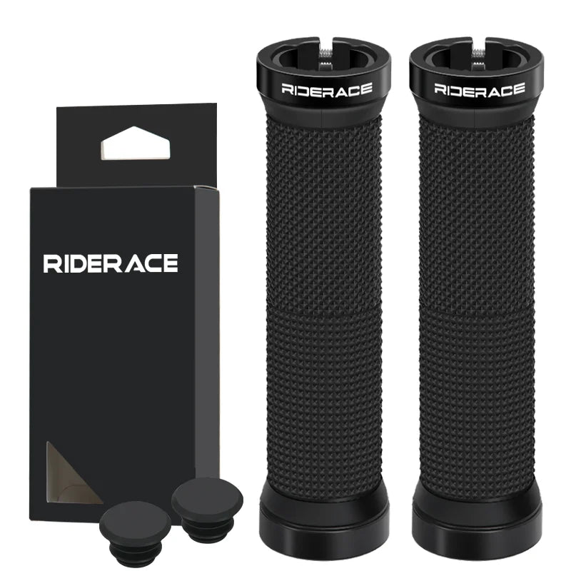 Bicycle Grips Bilateral Lock Ergonomic Rubber Non-Slip Shockproof Mountain Bike Handlebar Cover For BMX Cycling Accessories