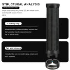 1Pair MTB Grips TPR Rubber Ergonomic Comfortable Mountain Bike Handlebar Grips Anti-Skid Shock-Absorbing Bicycle Handlebar Cover