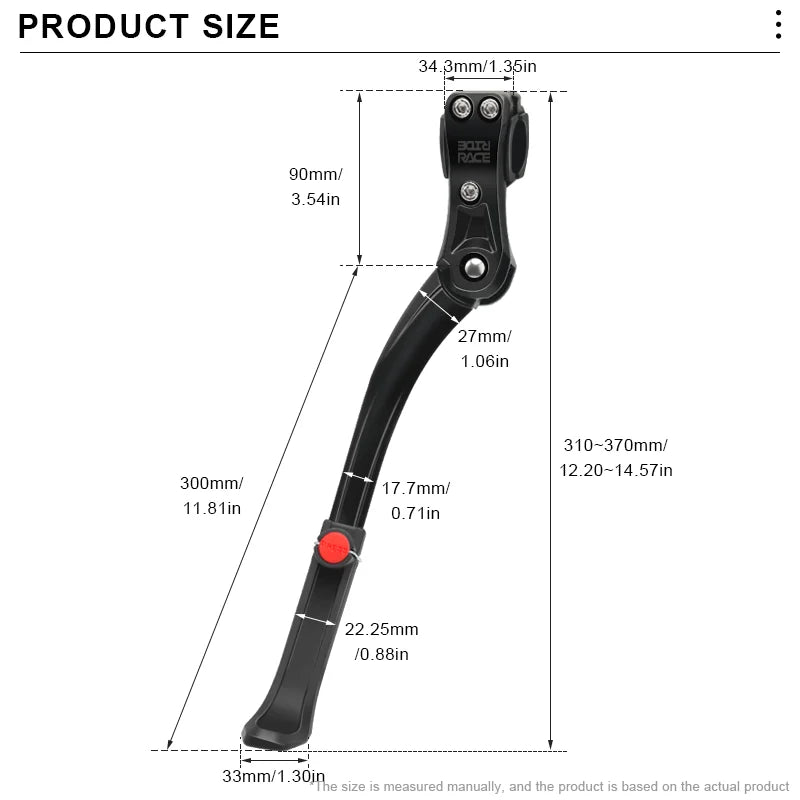 Adjustable Bicycle Kickstand Aluminum Alloy MTB Road Bike Kickstand Parking Rack Side Footrest Rack Support Cycling Accessories