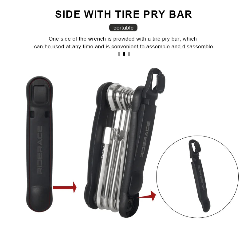 Portable Allen Wrench Bicycle Multitool Kits Bicycle Multitool Kits MTB Road Bike Hex Spoke Screwdriver Cycling Repair Tool Kit