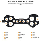 14 In 1 Bicycle Wrench 8-17mm Hex Multihole Flat Wrench Portable Bike Repair Hand Tools Multifunctional Cycling Repair Tool