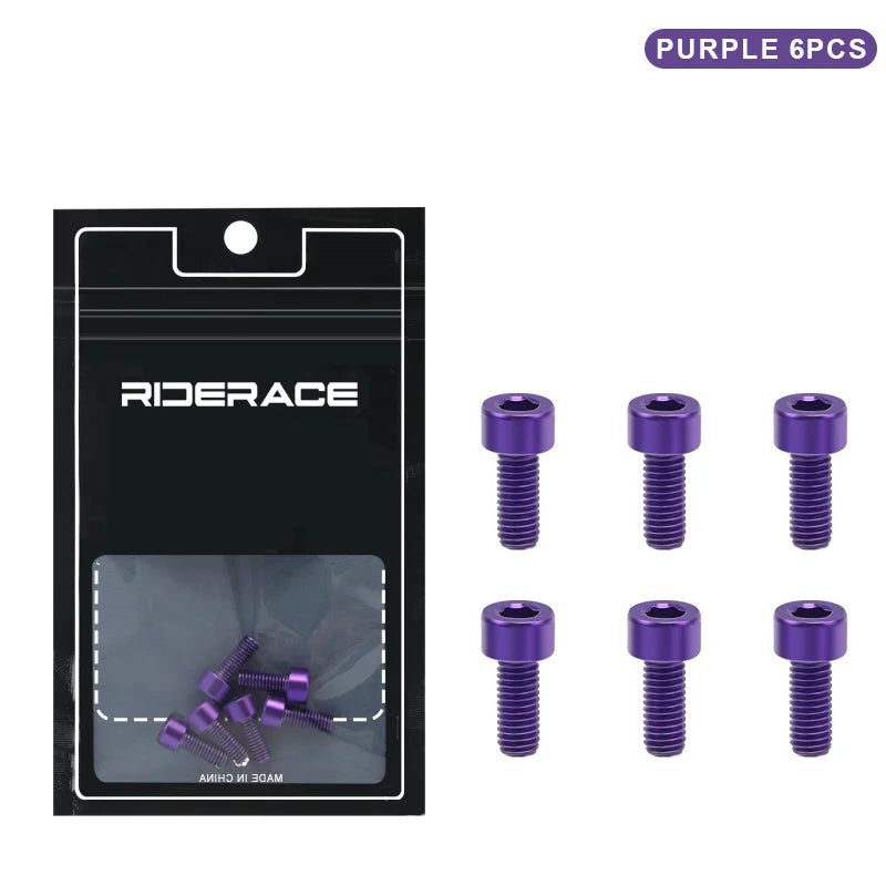 M5X12mm Bike Bottle Cages Bolts Alloy Steel Colorful Hex Head Bicycle Water Bottle Cage Screws Cycling Air Pump Fixed Bolts