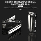 8 In 1 Bicycle Hex Spoke Wrench CR-V Steel Multifunction Portable MTB Road Bike Wrench Screwdriver Foldable Cycling Repair Tools
