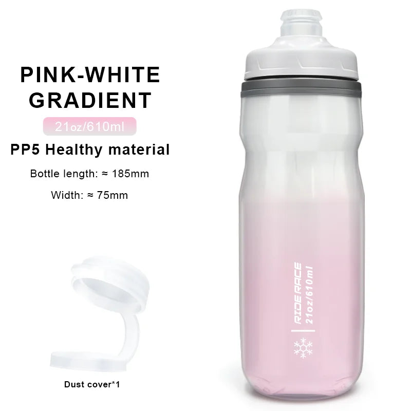 Bicycle Water Bottle 610ML PP5 Plastic For Outdoor Running Climbing Sports Squeeze Mug Bike Water Cup Portable Cycling Equipment
