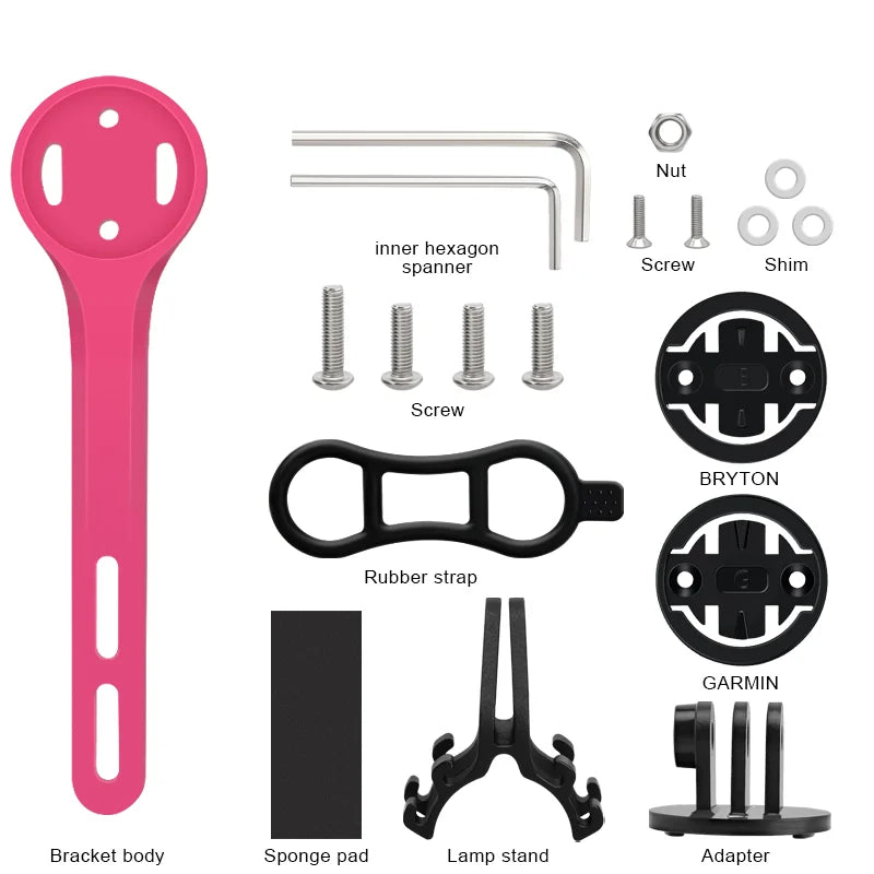 Bicycle Computer Mount Bracket Nylon Ultralight Bike Handlebar Stopwatch Speedometer Mount For Garmin Bryton Gopro Light Stand