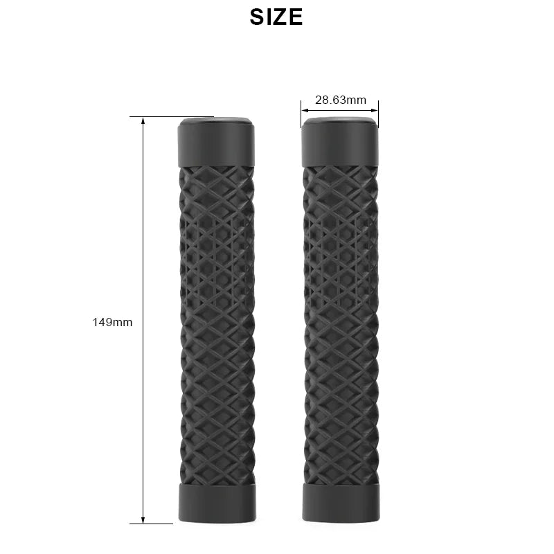 1Pair Bicycle Handlebar Grips Lengthening Non-Slip Soft Rubber Mountain Bike Grips For 22.2mm Handlebar Scooter Tricycle BMX