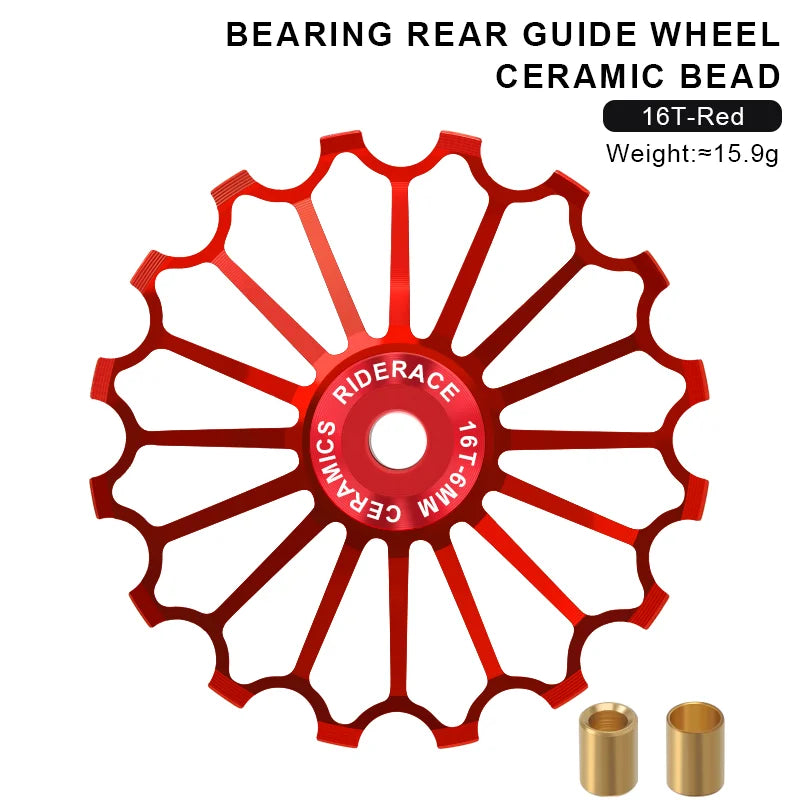 11/12/13/14/15/16T Bicycle Pulley Rear Derailleur Ceramic Bearing Lightweight Bike Wheel Guide Bearing Jockey Pulley For Shimano