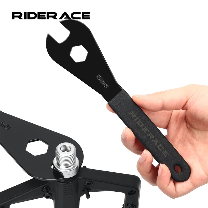 Durable Bicycle Hub Cone Wrench 15mm Open Mountain Road Bike Pedal Install Remover Spanner MTB Wheel Axle Pedal Repair Tool