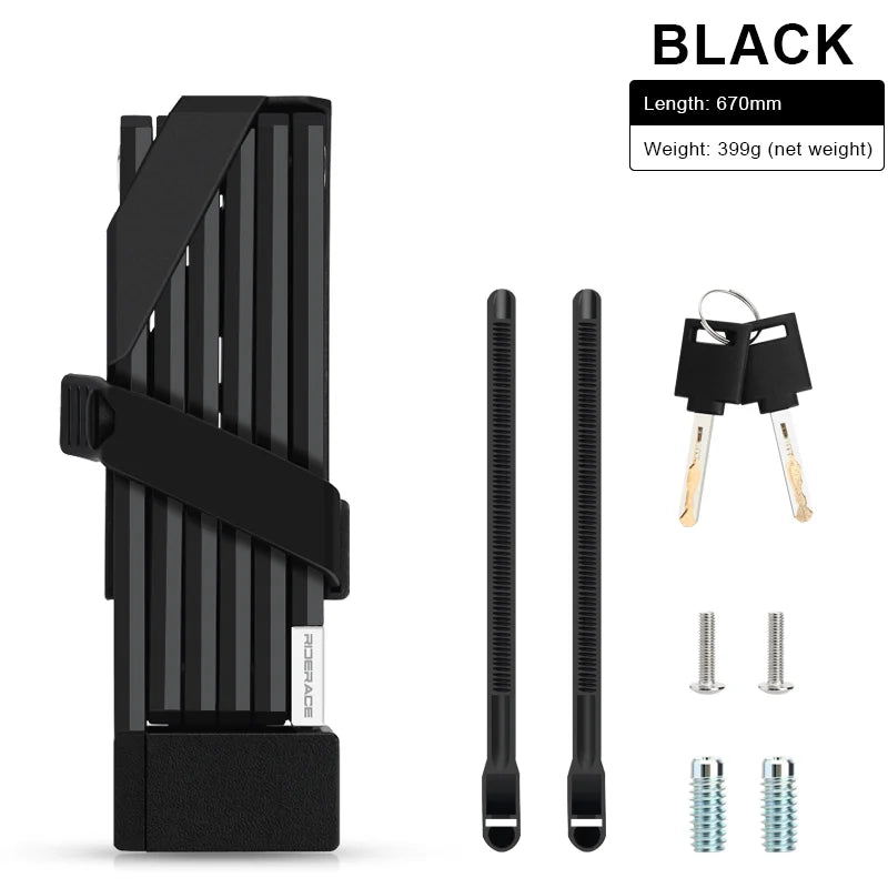 Portable Bicycle Lock Foldable High Security Anti-Theft Bike Chain Lock For Scooter Electric E-Bike Motorcycle MTB Accessories