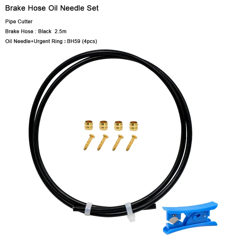2.5m Bike Hydraulic Disc Brake Oil Tube Bicycle Disc Brake Hose Connector Insert And Olive Set BH59 BH90 MTB Brake Hose Kit