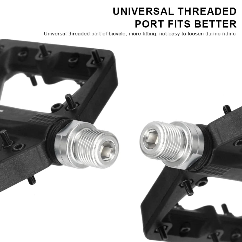 Ultralight Sealed Bearings Bike Pedals Nylon Anti-Slip Footboard Wide Flat Platform MTB Road Bicycle Pedals Cycling Accessories