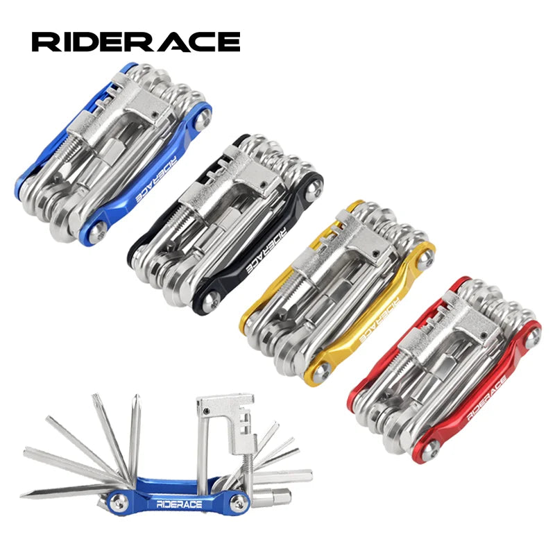 Multi Repair Tools Kit Portable Bicycle Tool Folding Allen Wrench Chain Splitter Cutter Bike Wrench Screwdriver Repair Tool