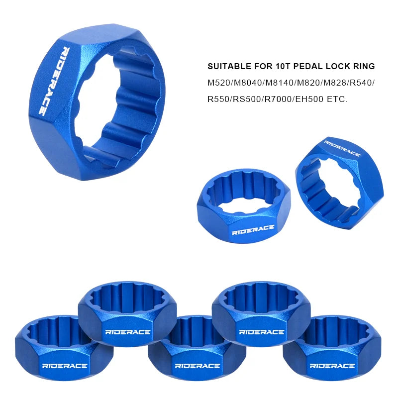 10T Bicycle Pedal Axle Spindle Lockring Removal Tool MTB Road Bike Pedal Disassembly Tool For Shimano M520/M8040/M8140/M820/M828