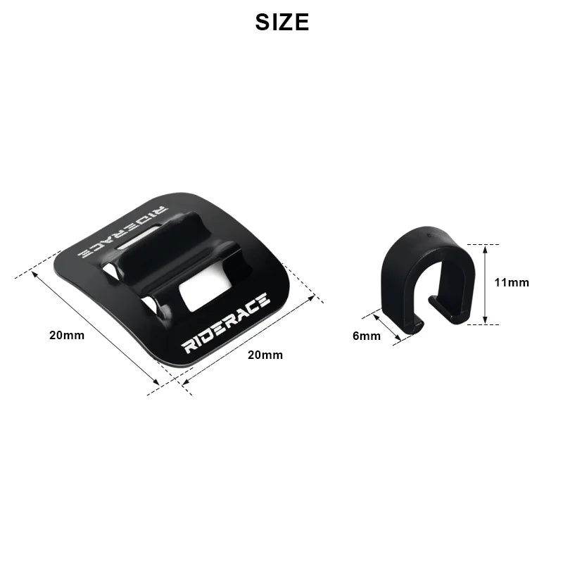 6Pcs/Set Bicycle Shift Brake Housing Line Tubing Buckle Tube Clip Aluminum Alloy Stick-on Bike Oil Tube Fixed Clamp Adapter