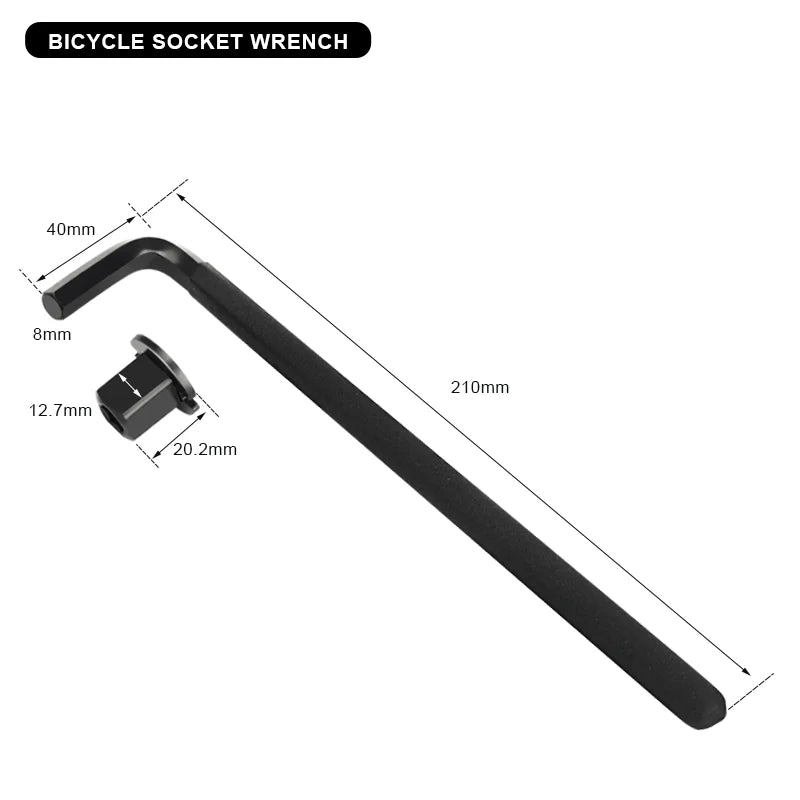 Bike Repair Tool Kits Cassette Sprocket Sleeve Bicycle Cassette Sprocket Removal Wrench Chain Whip Cycling 8Mm Allen Wrench