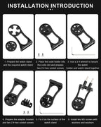 Bicycle Computer Holder Bike Headlight Mount Computer Bracket For Garmin Bryton GPS GoPro Sport Cam Flashlight Holder Heart Rate