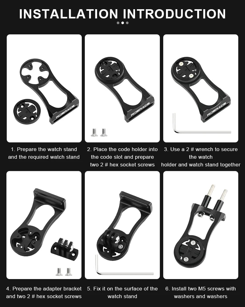 Bicycle Computer Holder Bike Headlight Mount Computer Bracket For Garmin Bryton GPS GoPro Sport Cam Flashlight Holder Heart Rate