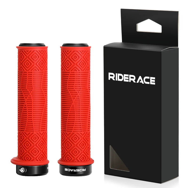 1Pair Mountain Bike Handlebar Grips Anti-Skid Soft Comfortable Lockable Bicycle Grips TPR Rubber Ergonomic Cycling Accessories